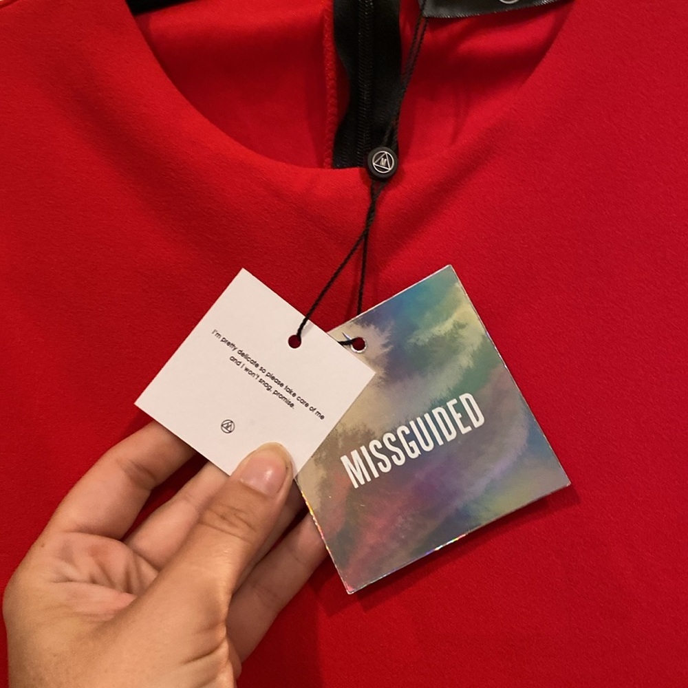 Missguided Red Cutout Midi Pencil Dress - Picture 3 of 7